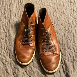 Cole Haan Tan Leather High-Top Sneakers